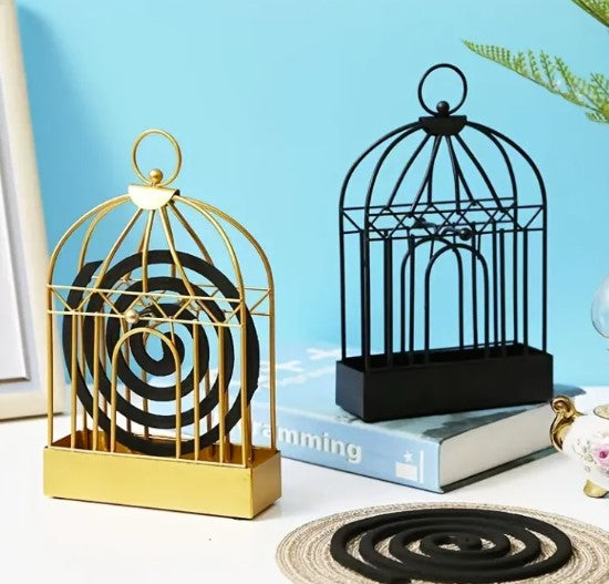 Metal Mosquito Coil Holder – Gold Color